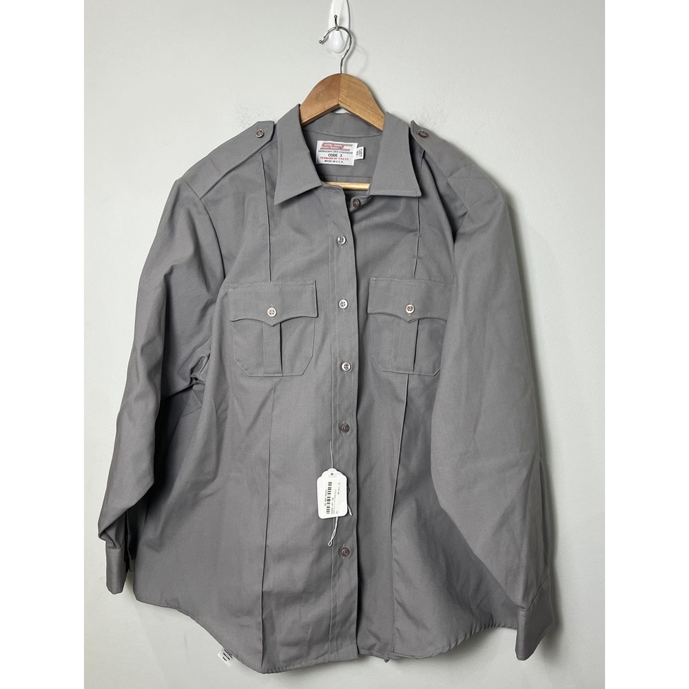 Police Shirt Women's XXL Gray Southeastern Shirt Corporation Code 3 LS